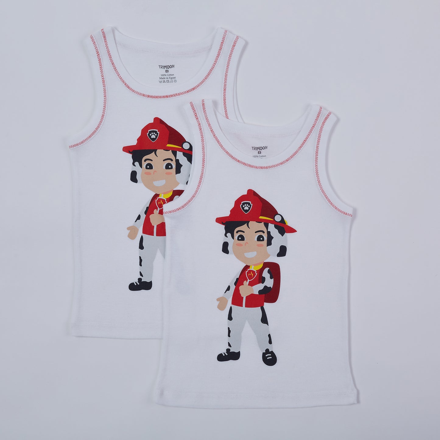 Trimoon Pack of 2 Brand New Undershirts For Boys -  Moon Patrol