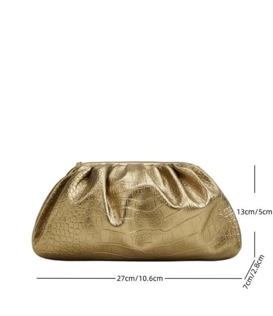 Crocodile Embossed Brand New Clutch Bag