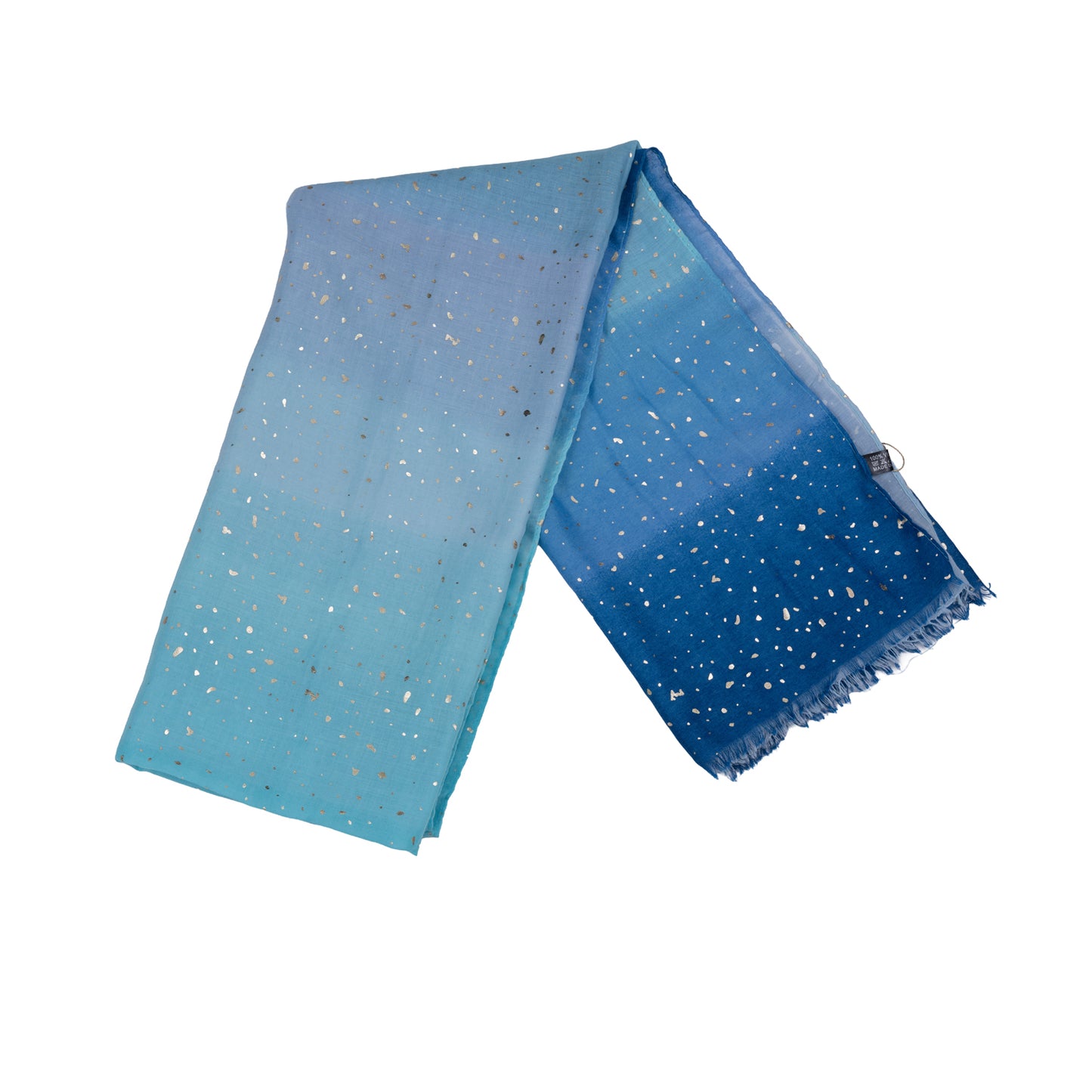 Blue X Gold Dots Scarf