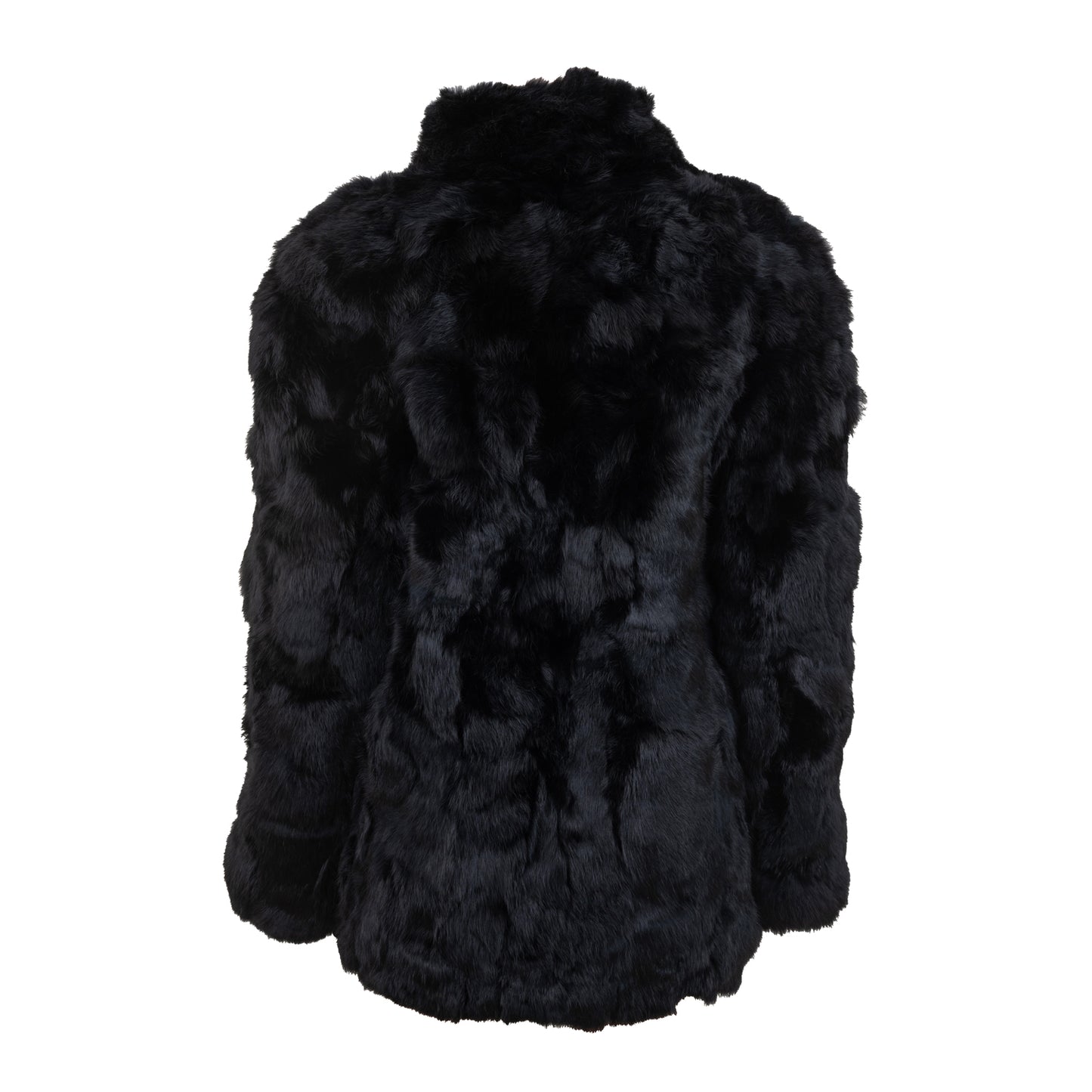 Black Coney Skin Fur Coat