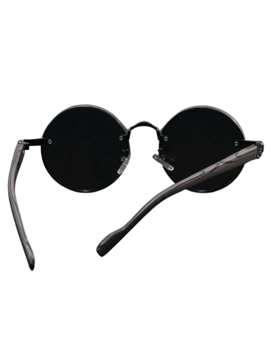 Men's Metal Round Faux Glasses