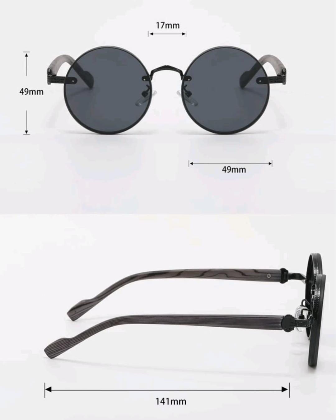 Men's Metal Round Faux Glasses