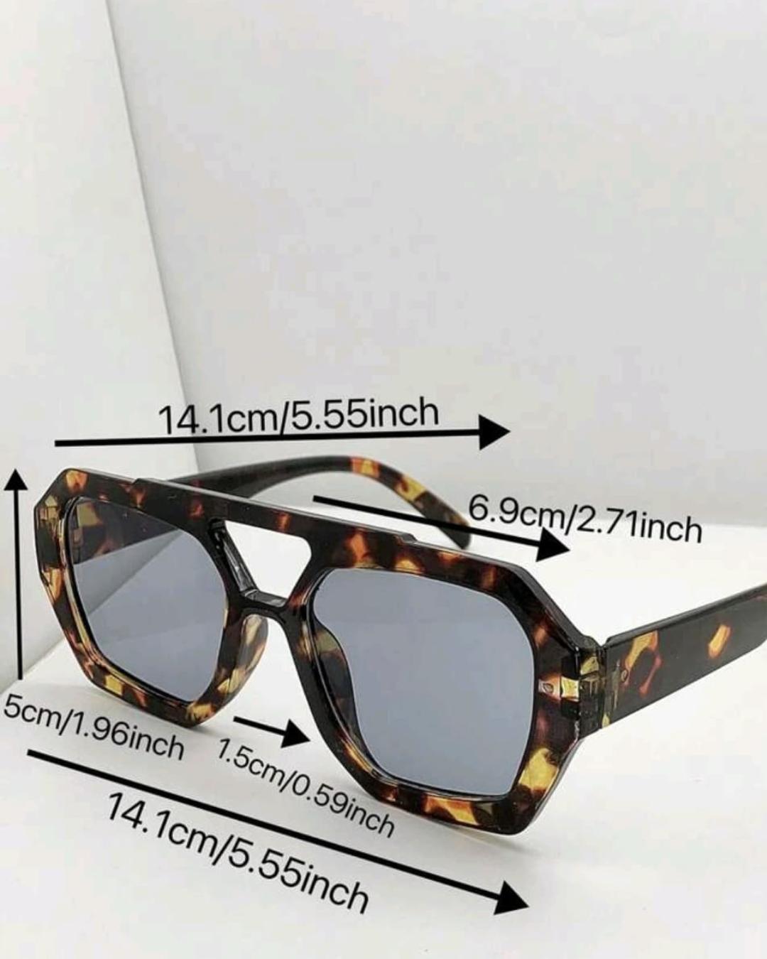 Asymmetrical Double Beam Y2K Women Glasses