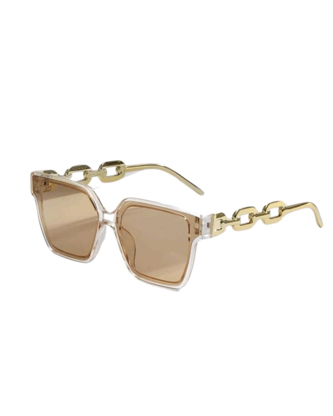 Oversized Square Frame Tinted Lens Glasses For Women