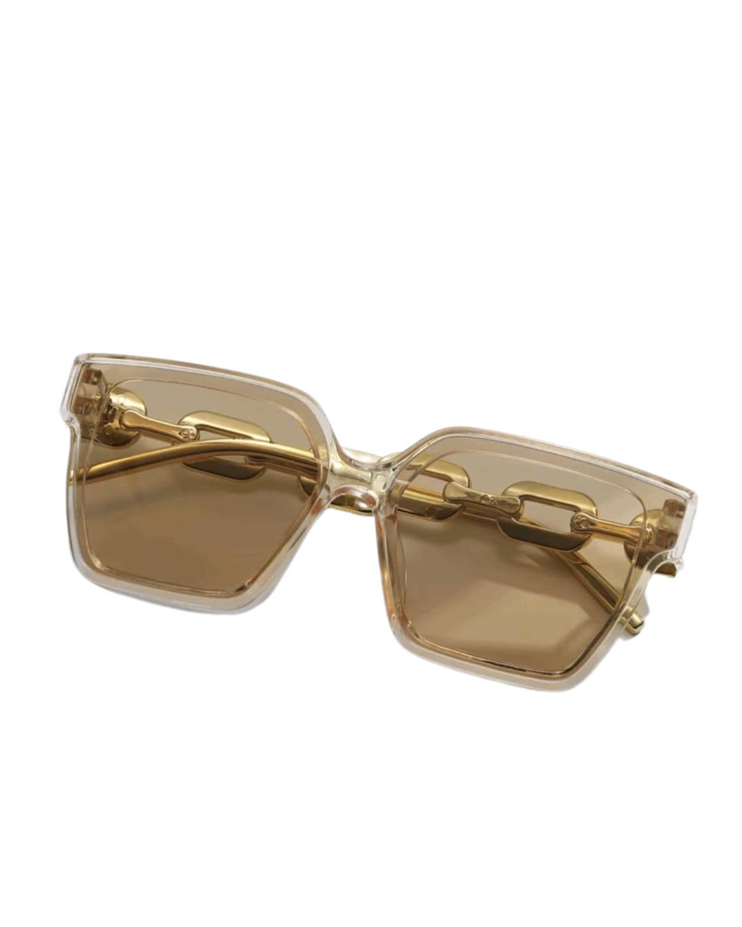 Oversized Square Frame Tinted Lens Glasses For Women