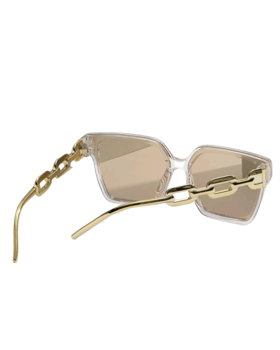 Oversized Square Frame Tinted Lens Glasses For Women