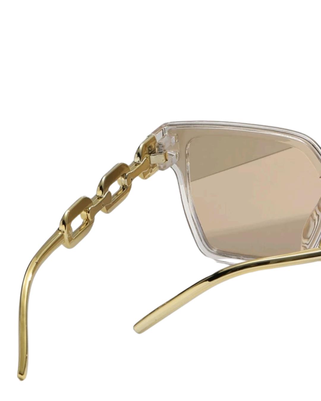 Oversized Square Frame Tinted Lens Glasses For Women