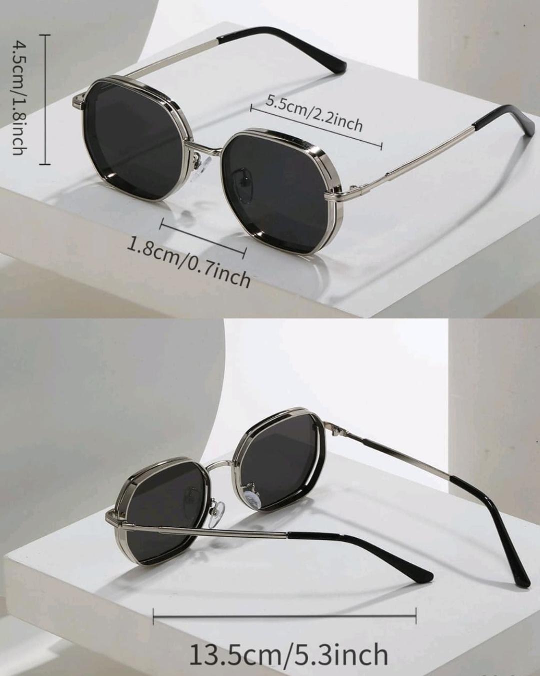 Men Metal Geometric Glasses