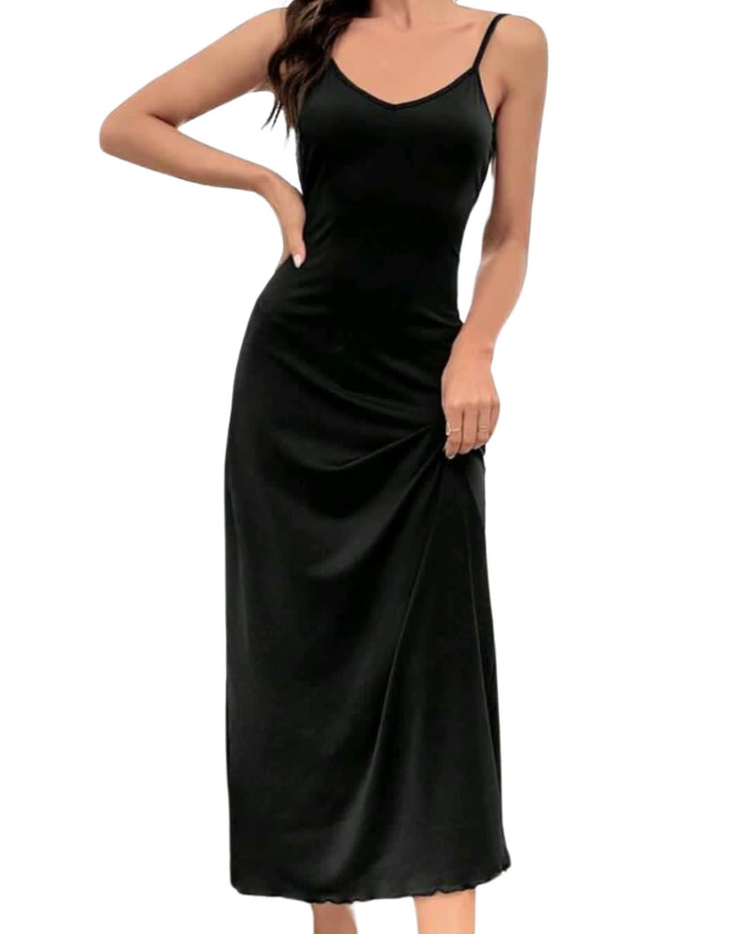 Lace Backless Long Night Dress