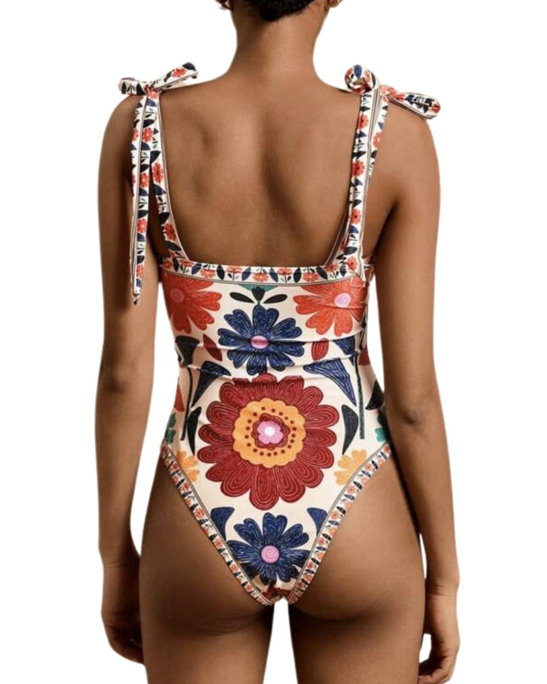 Women's Floral Print One-Piece Swimsuit