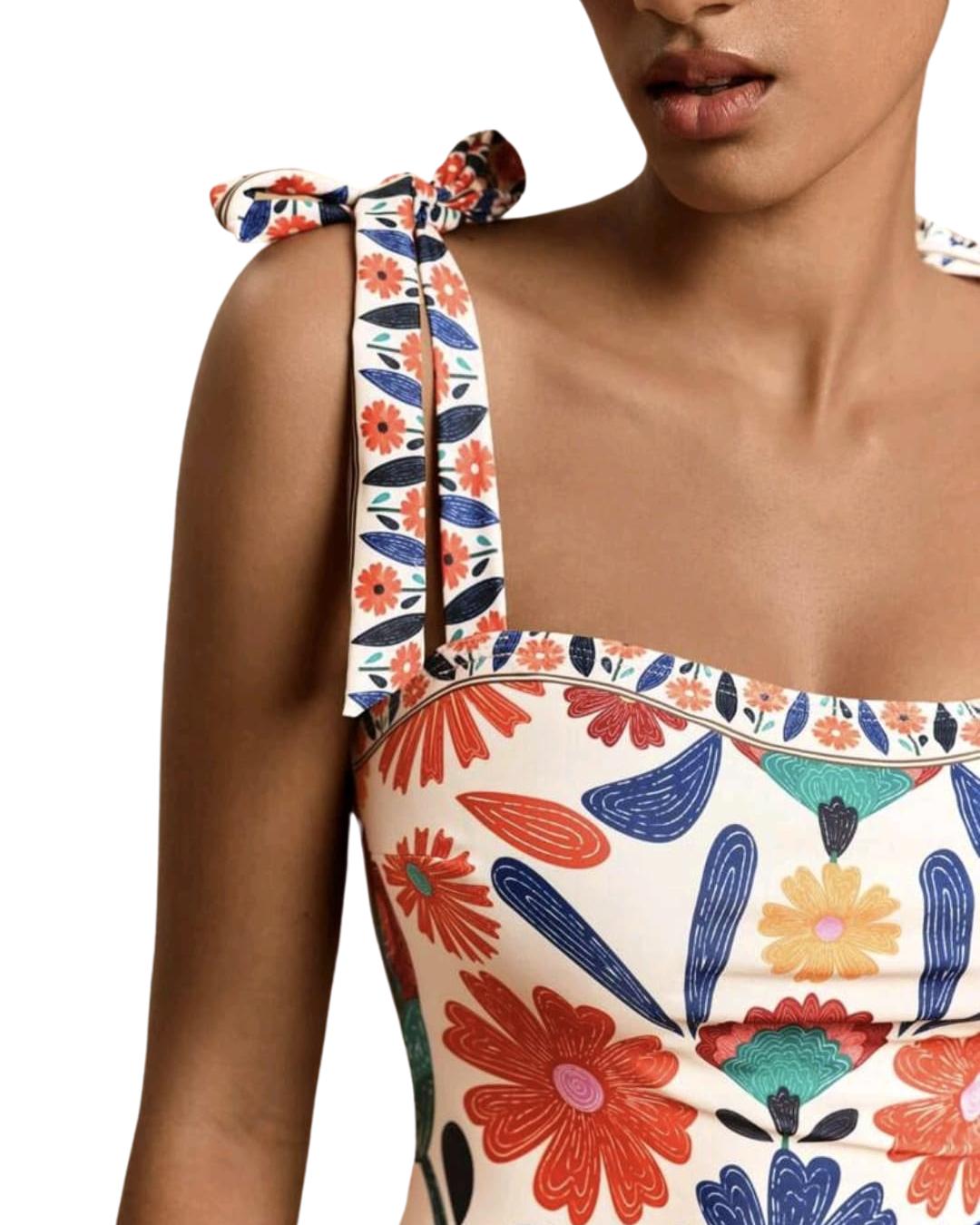 Women's Floral Print One-Piece Swimsuit