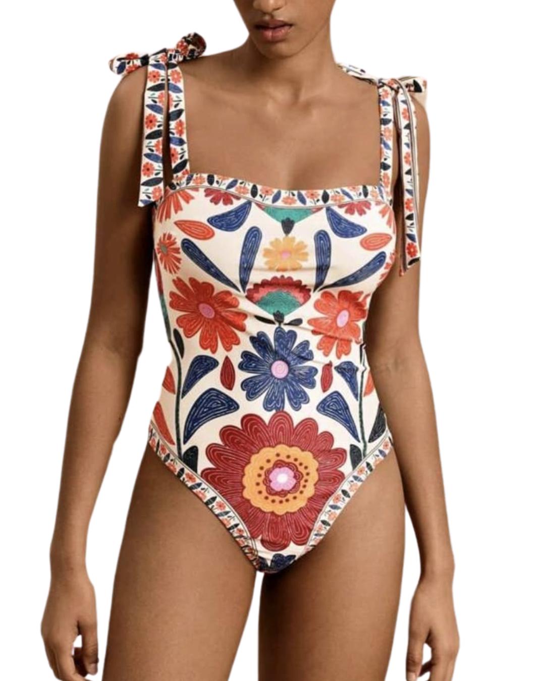 Women's Floral Print One-Piece Swimsuit