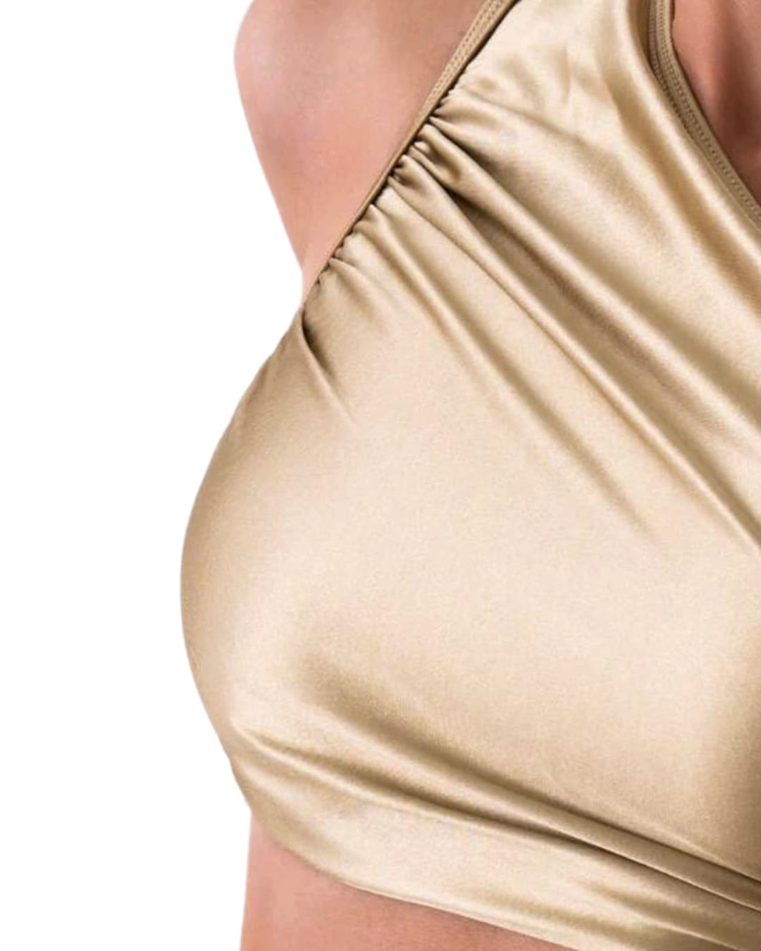 One Shoulder Sleeveless Bikini Set