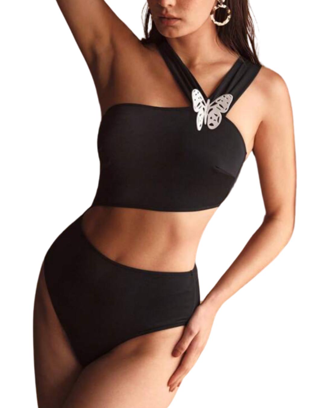3D Butterfly Hollow Out One-Piece Swimsuit