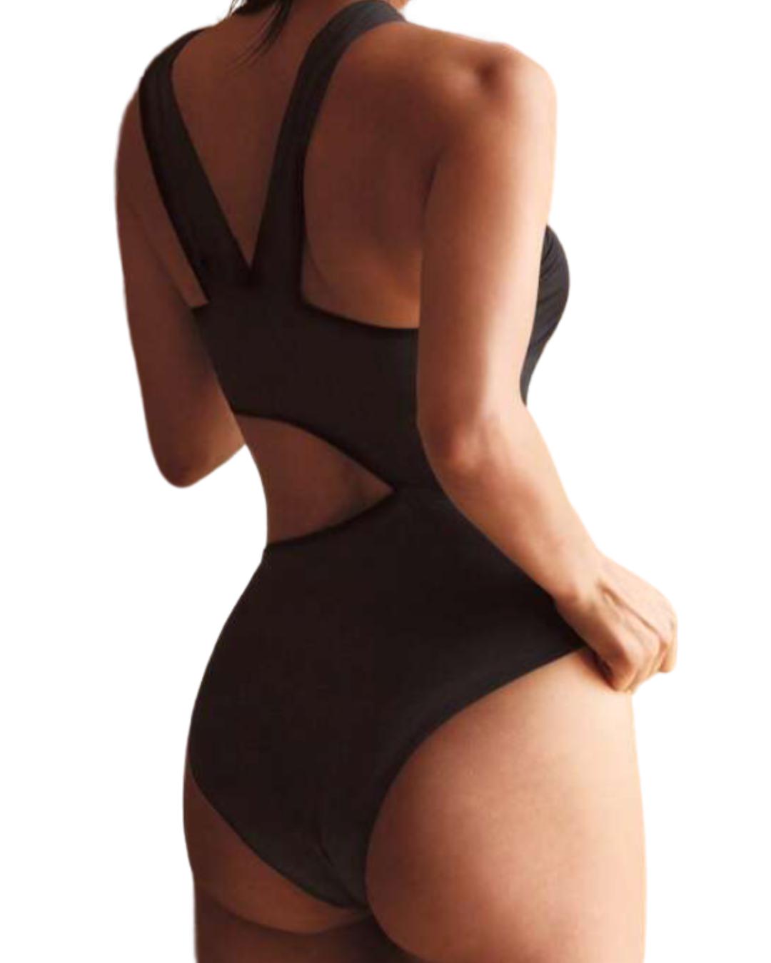 3D Butterfly Hollow Out One-Piece Swimsuit