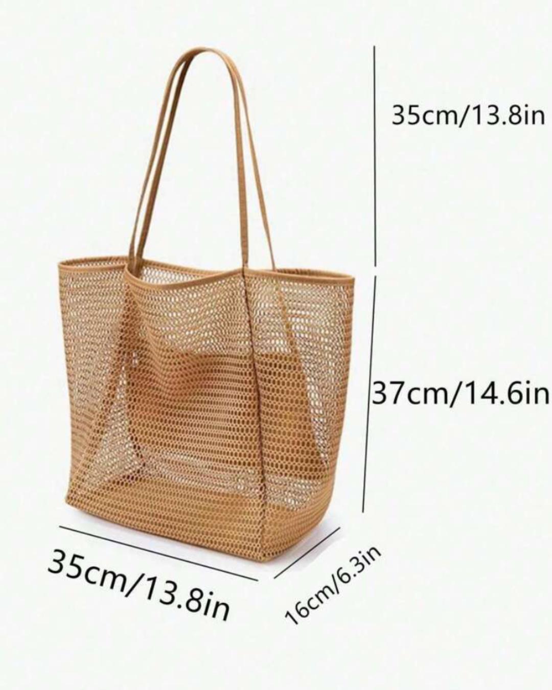 Mocha Brown Beach Bag