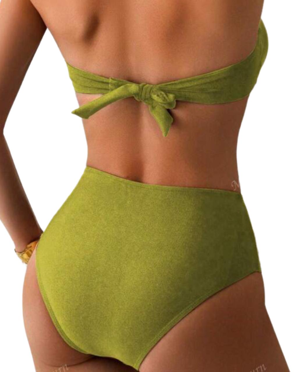 Two Pieces Set, With Metal Accessories In The Middle