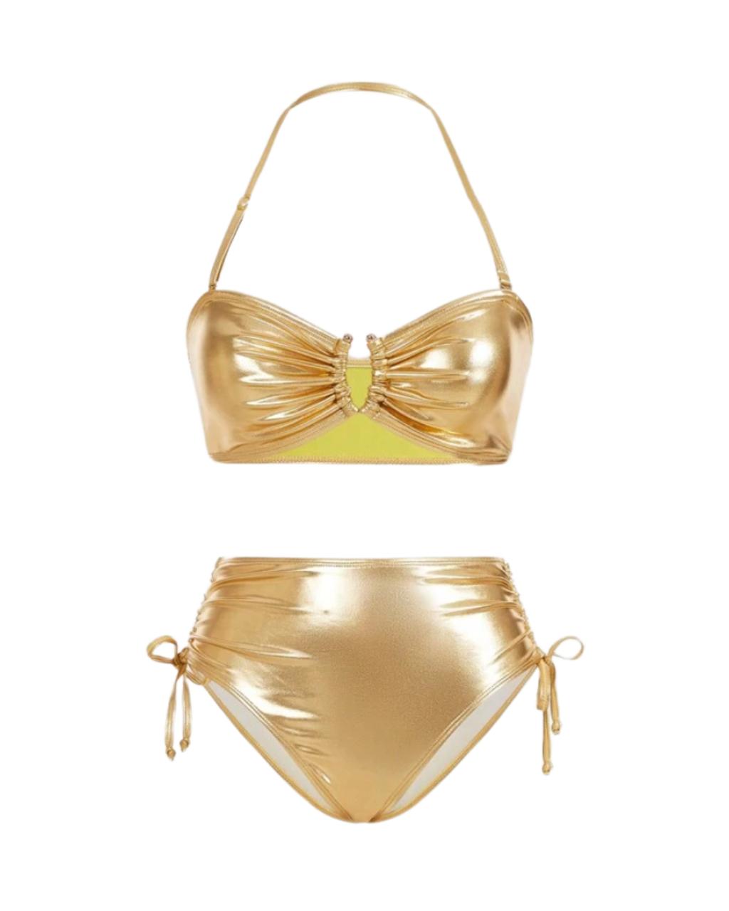 Gold Two Pieces Swimwear Set