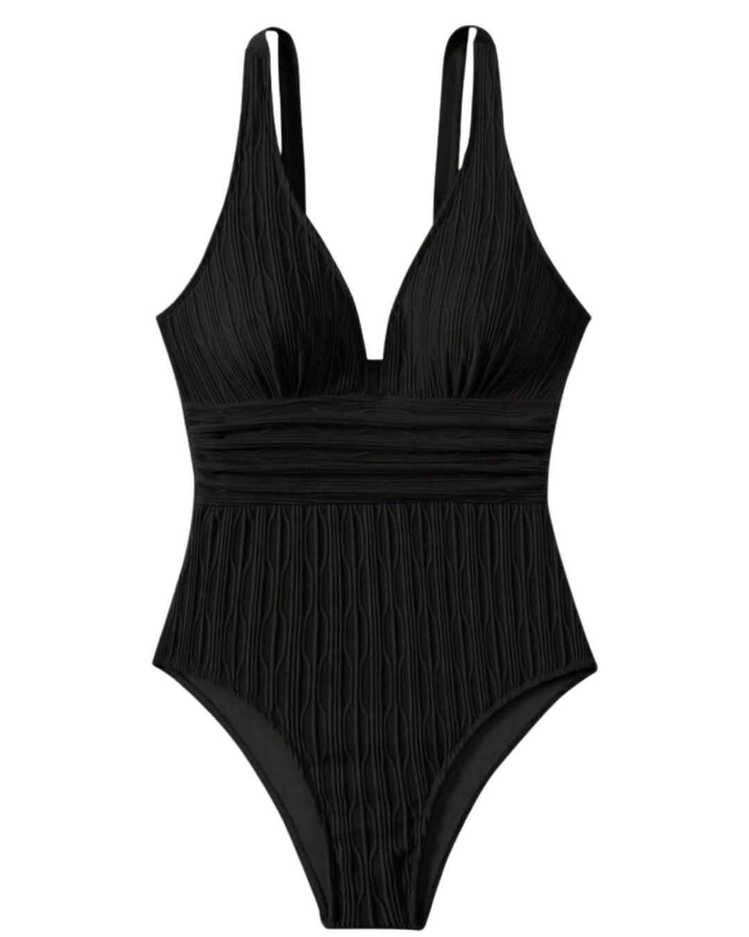 Women's Sleeveless V-Neck Slim Fit One Piece Swimsuit