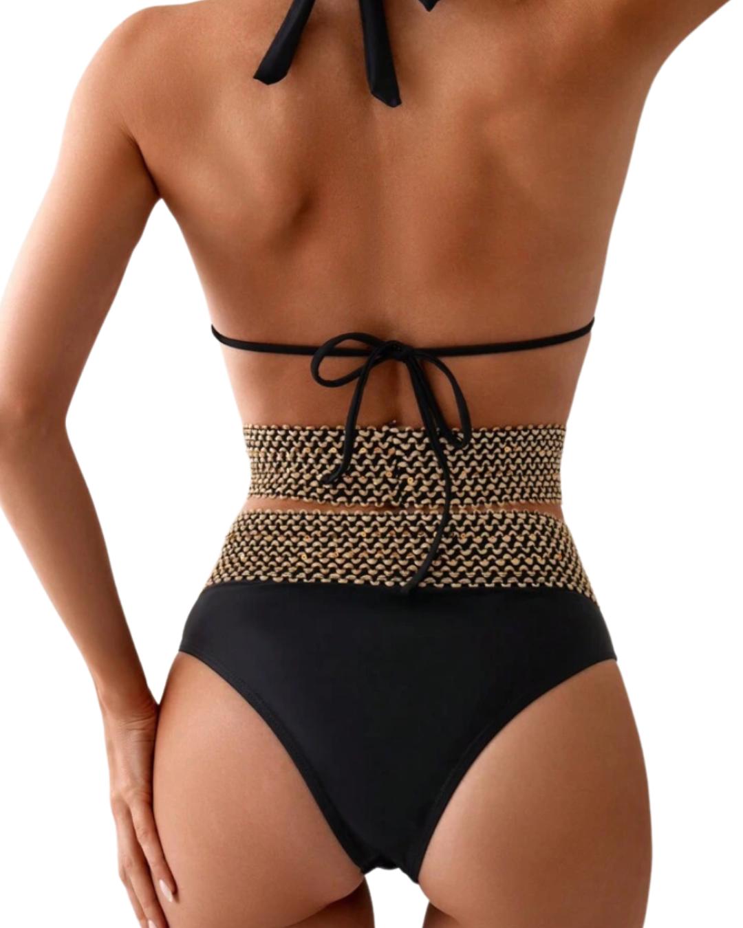 2 Pieces High Waist Split Bikini Swimwear