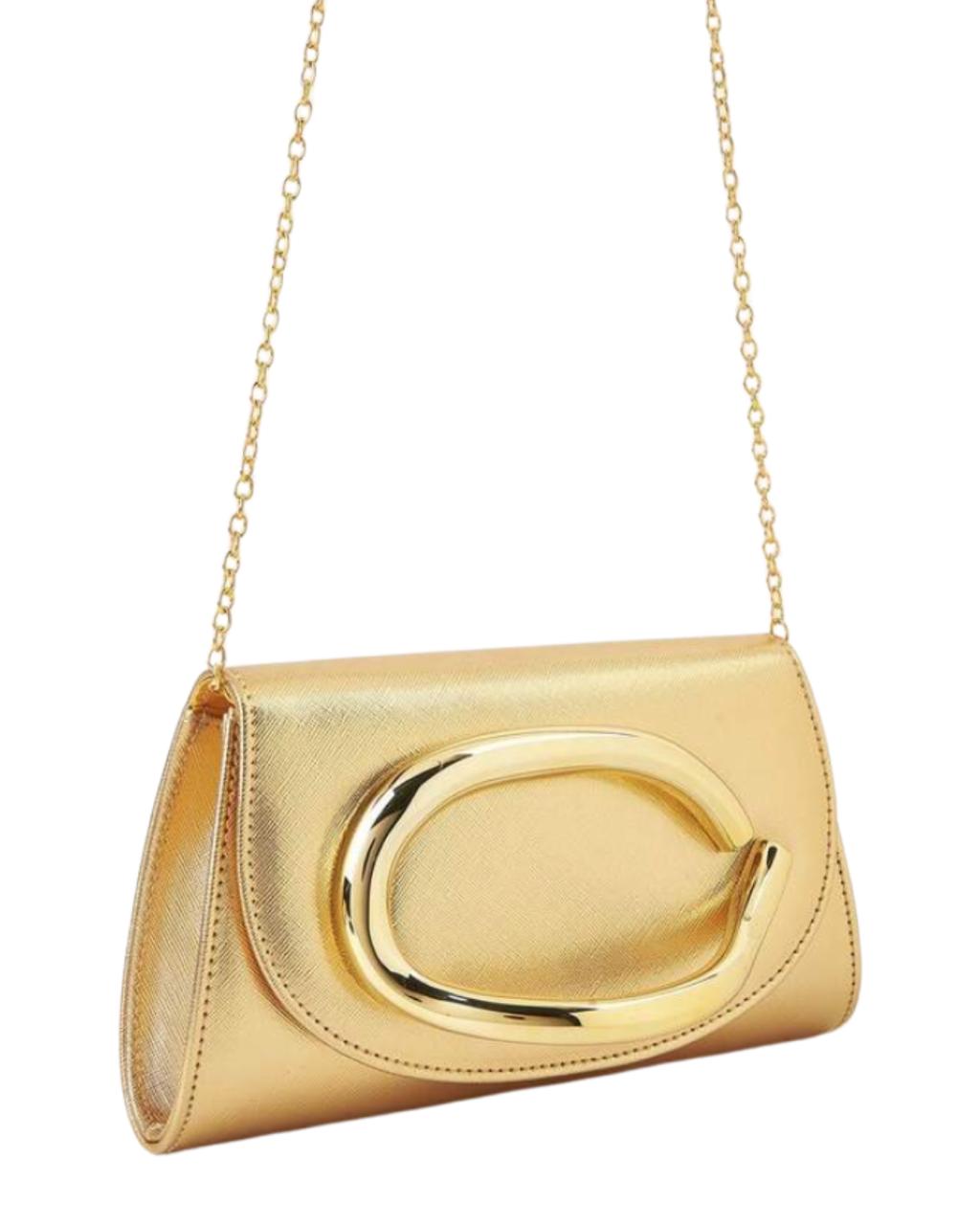 Shiny Gold Handbag For Women