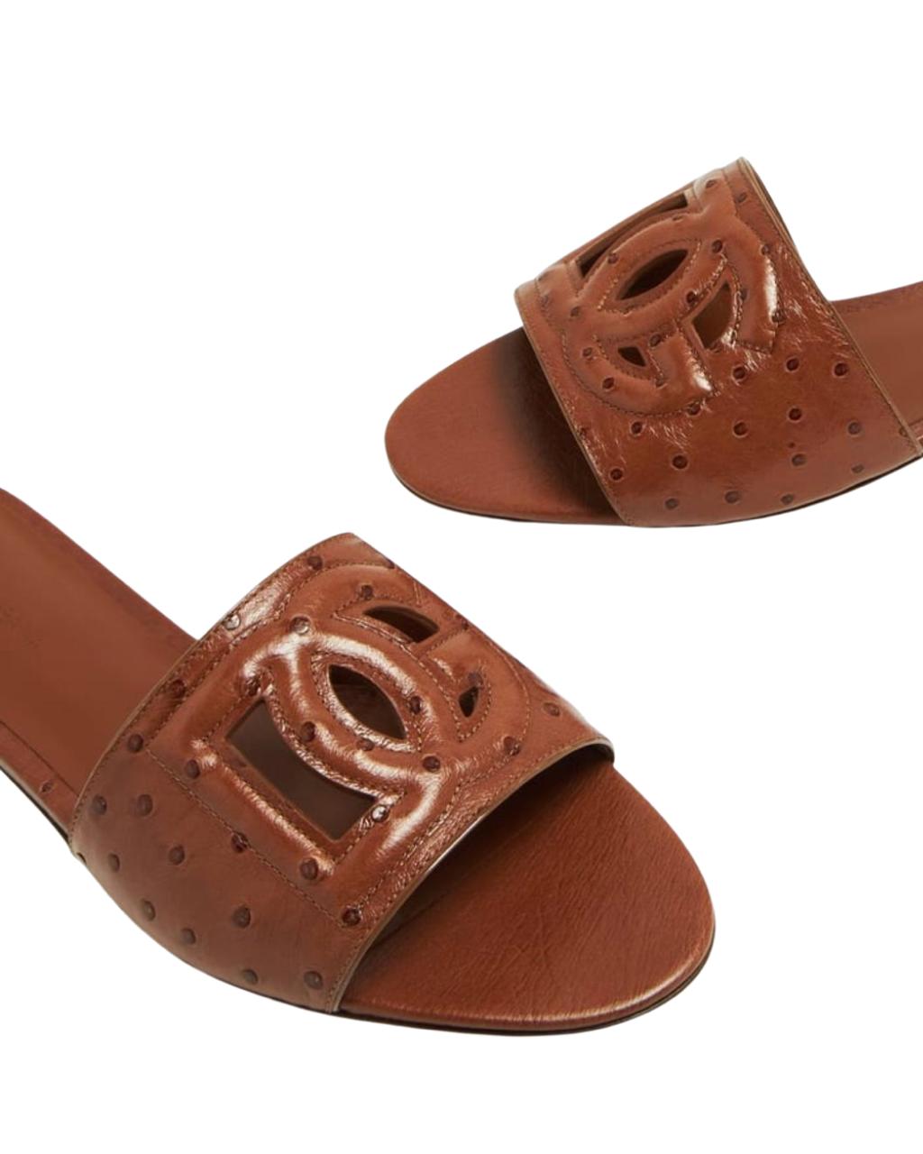 Dolce & Gabbana DG Logo Flat Sandals