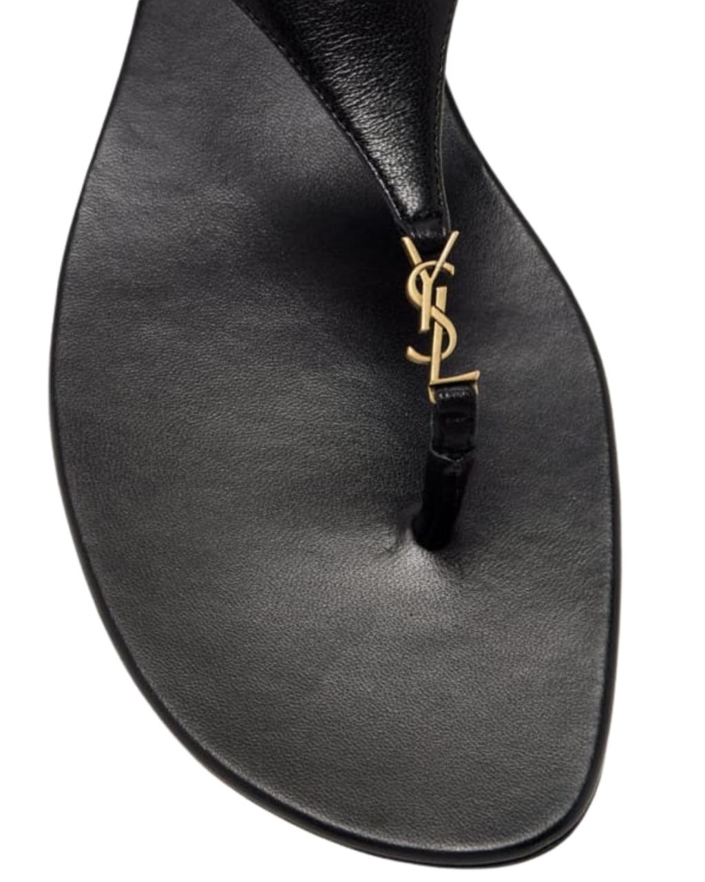 Saint Laurent Cassandra Flat Sandals