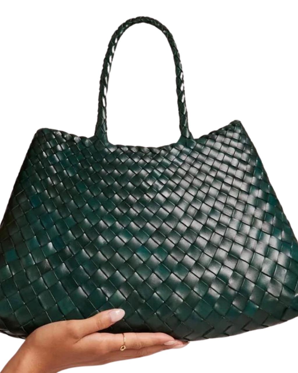 Dragon Diffusion Santa Croce Small Woven Leather Bag