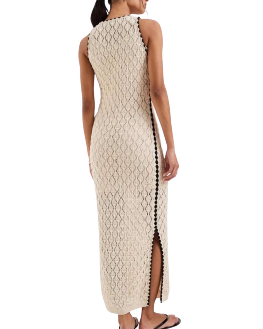 Aware Sleeveless Crochet Maxi Dress
