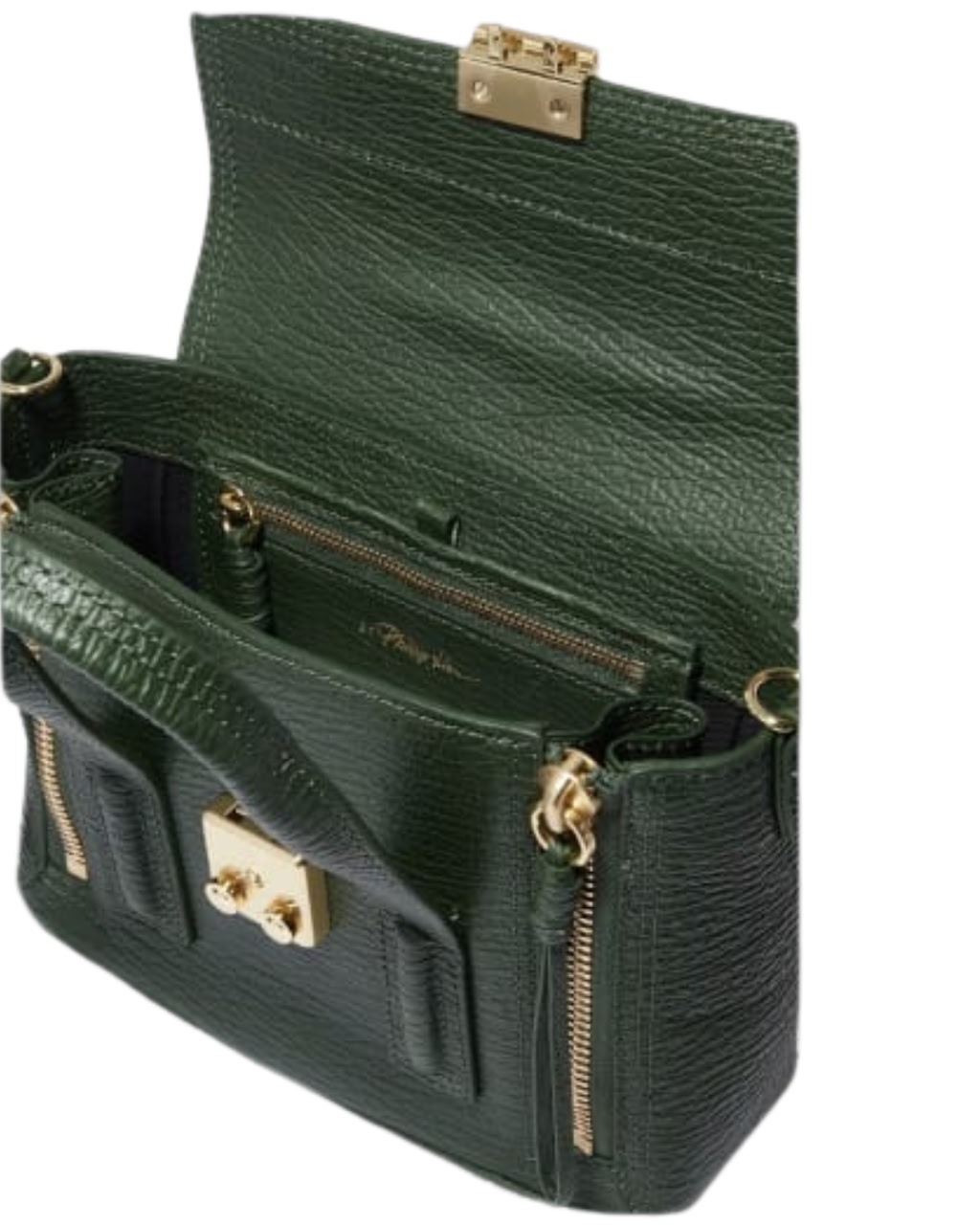 3.1 PHILLIP LIM Pashli Mini Satchel Bag in Shark Embossed Leather