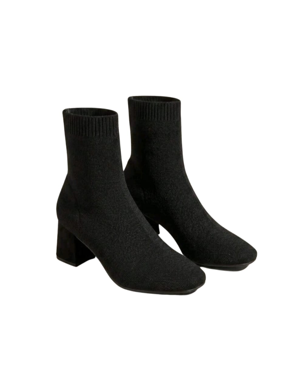 Women's Elegant Black Sock Boots