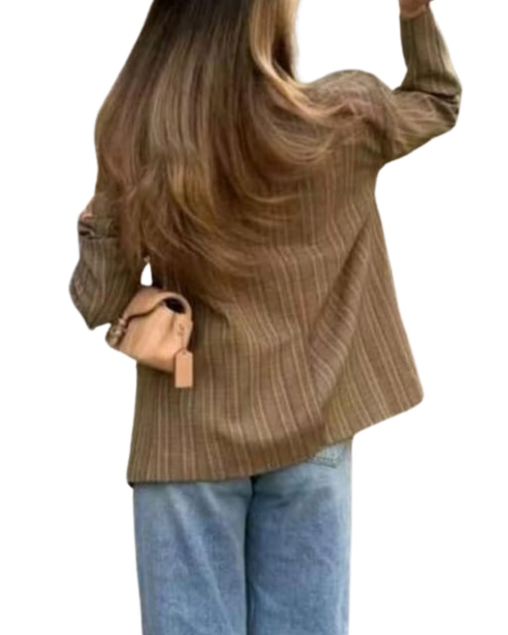 Women's Mixed Plaid Blazer Jacket