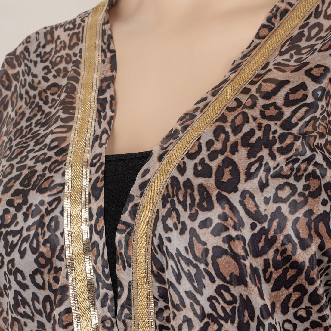 Ola Azzam Brand New Animal Print Kaftan with Sequin