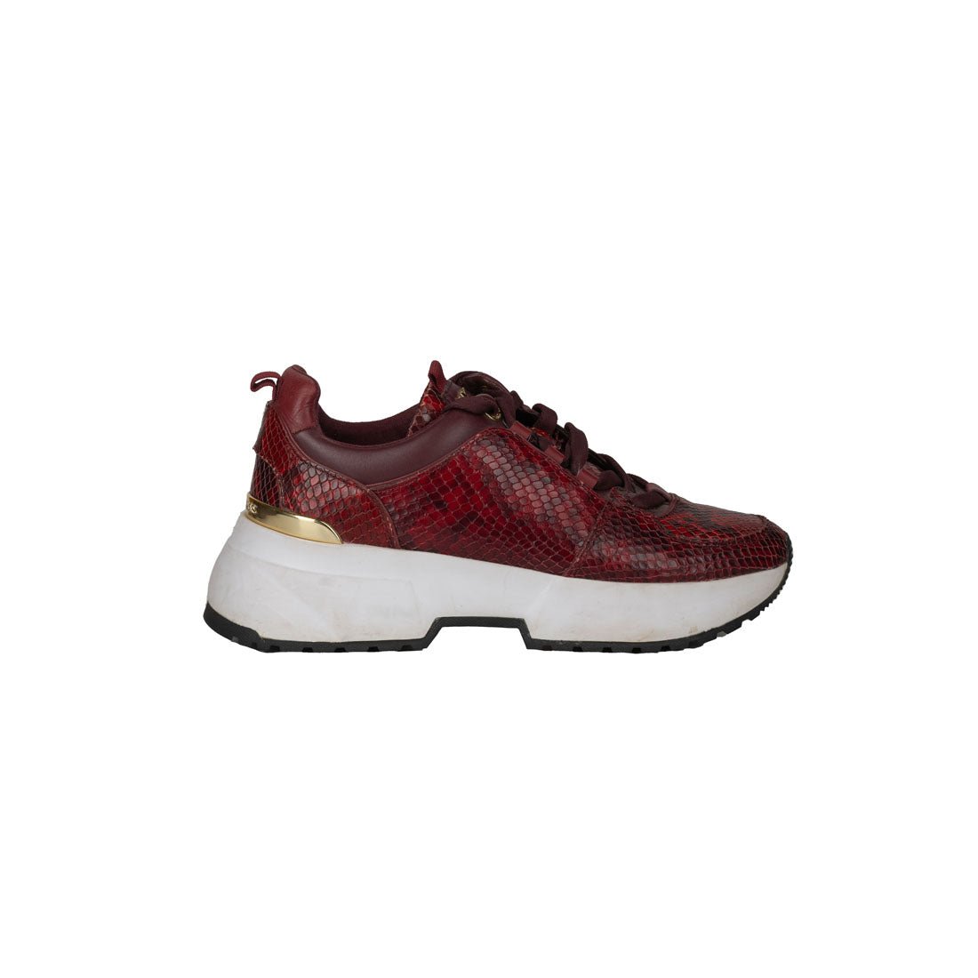 Michael Kors Cosmo Snake-Embossed Leather Trainer Shoes - mymadstore.com