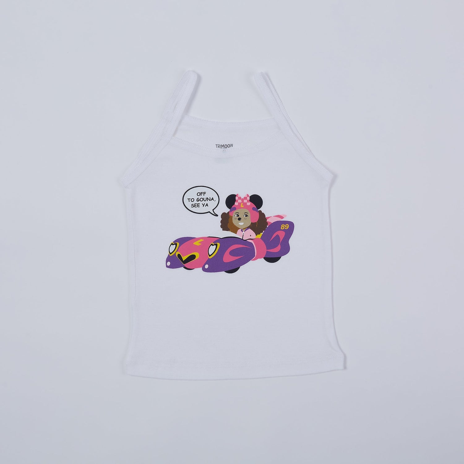 Trimoon Pack of 2 Brand New Undershirts For Girls - Lila On Wheels - mymadstore.com