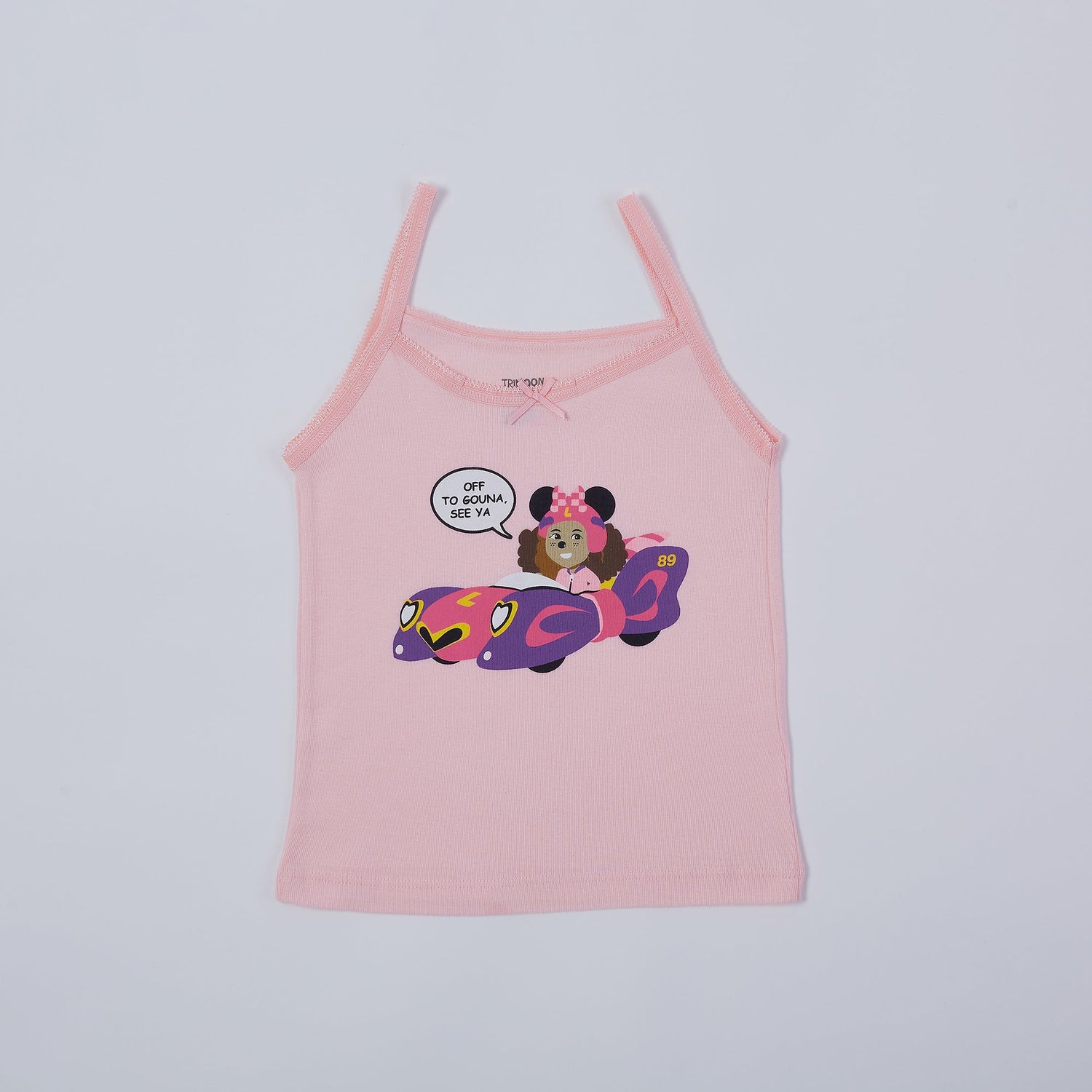 Trimoon Pack of 2 Brand New Undershirts For Girls - Lila On Wheels - mymadstore.com