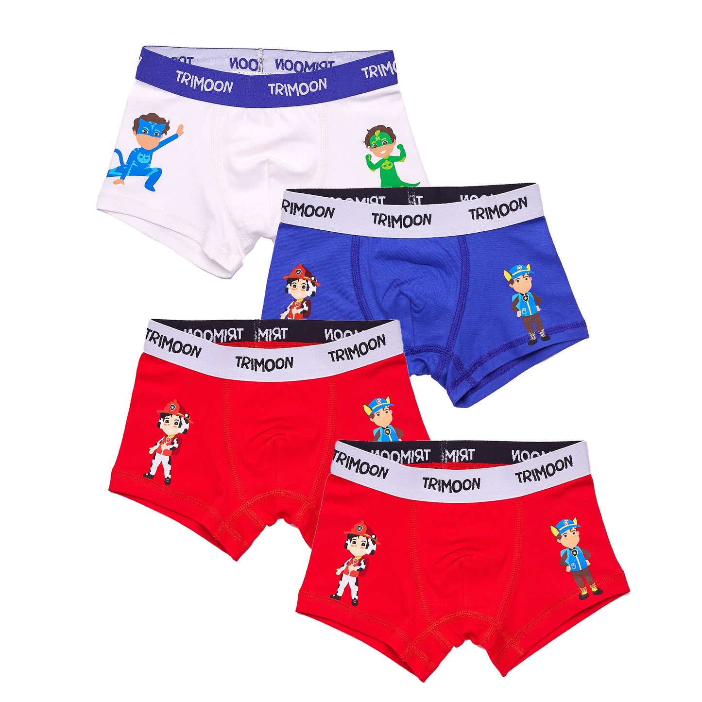 Trimoon Pack of 4 Brand New Boxers For Boys - Treo Howdi Moon - mymadstore.com