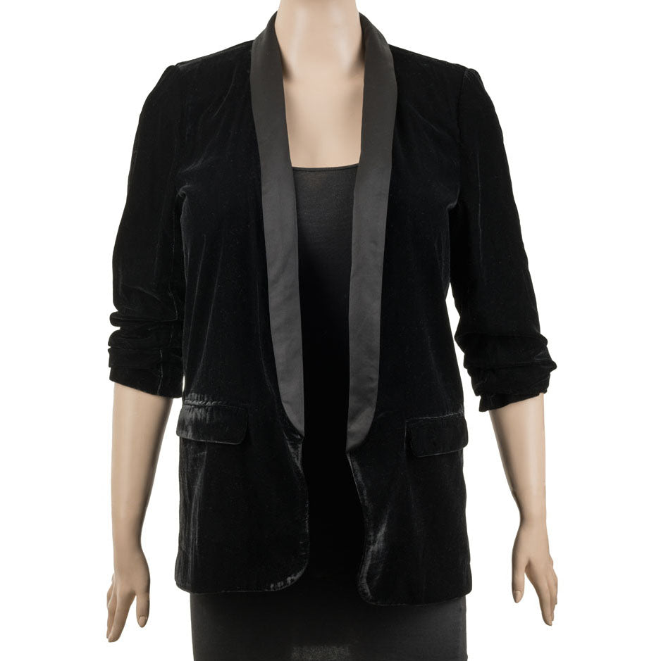 Zara Brand New Velvet Blazer - mymadstore.com