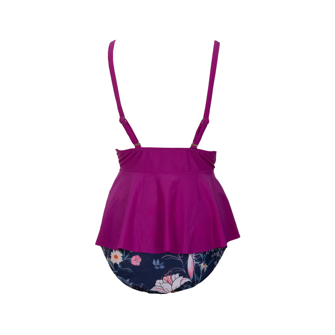 Pink Tankini with Flower Bottom