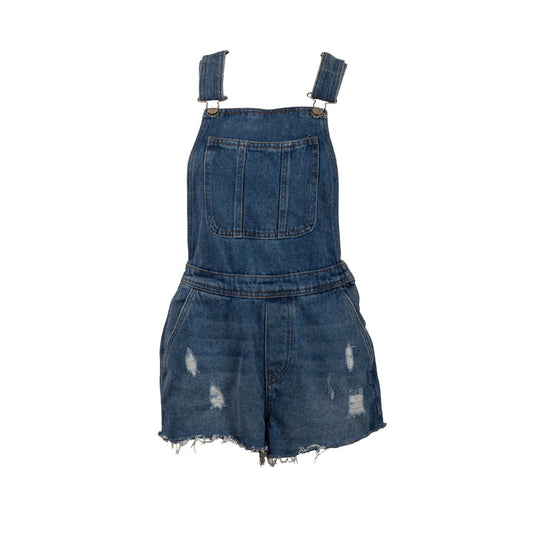 Denim Co Denim Shorts Jumpsuit