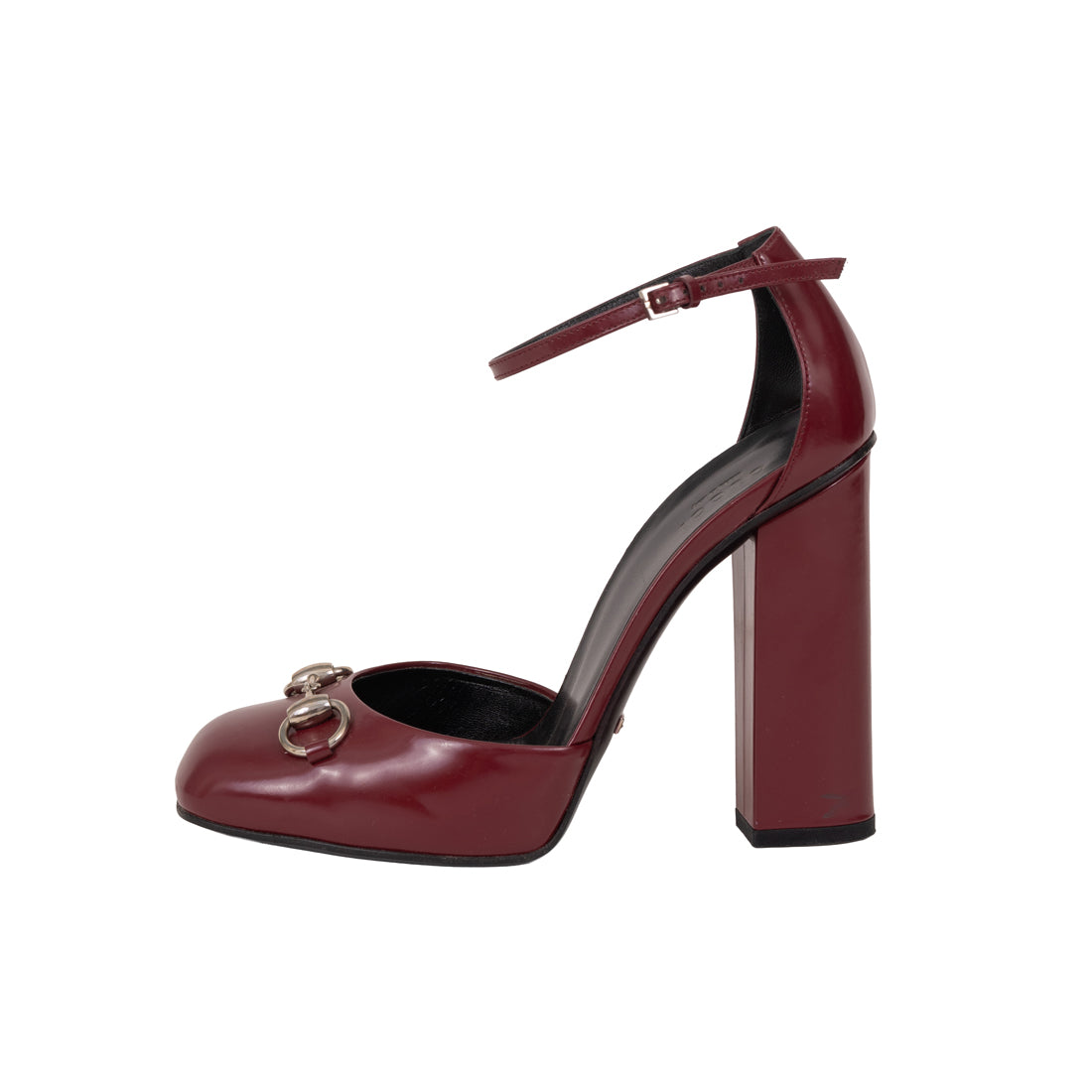 Gucci Horsebit Patent Leather Slingback Heels
