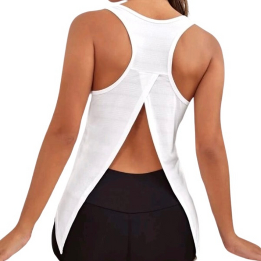 Shein Brand New Split Backless Sports Top