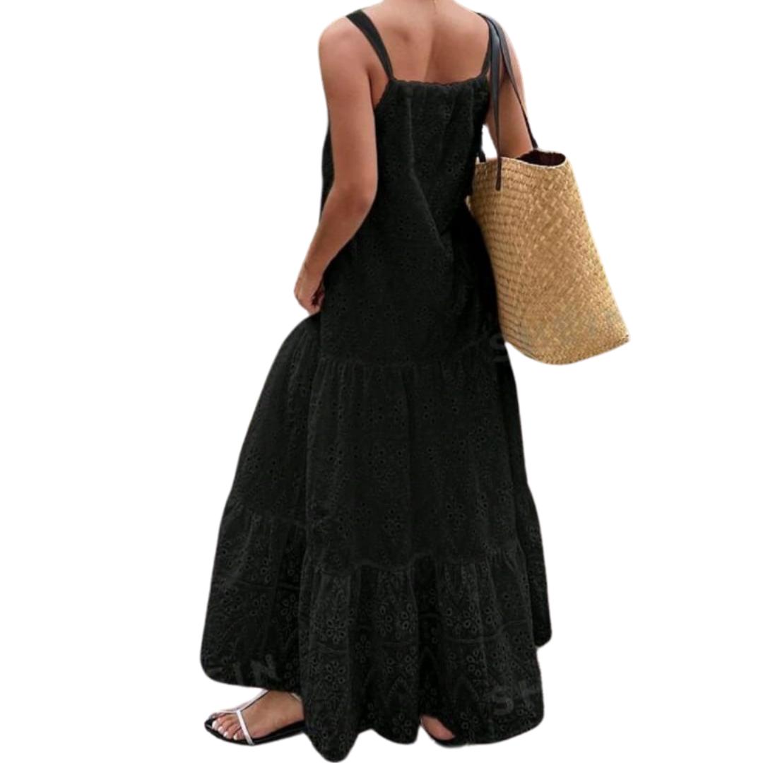 Brand New Spaghetti Strap Black Long Dress