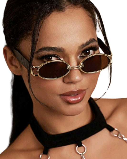 Vintage Classic Metal Oval Glasses For Women