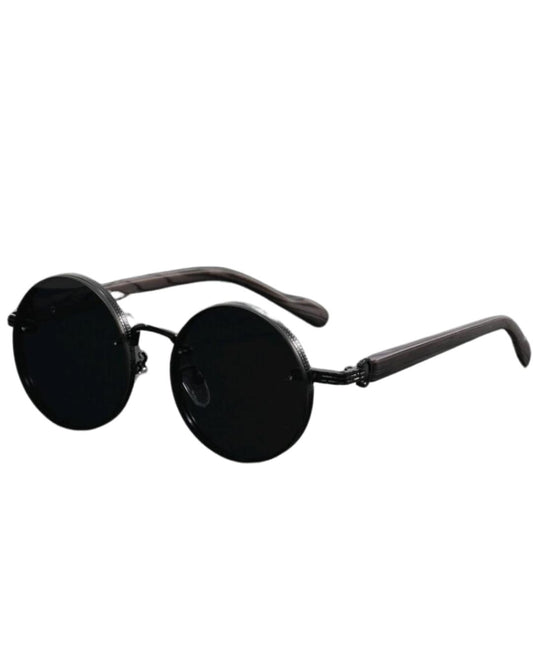 Men's Metal Round Faux Glasses
