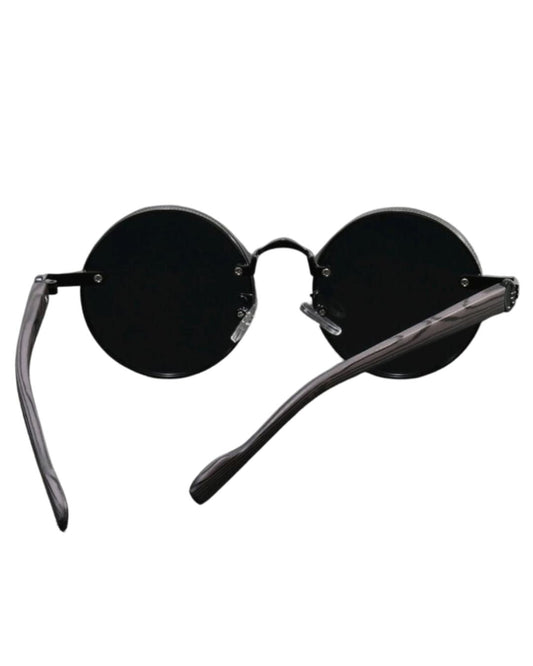 Men's Metal Round Faux Glasses