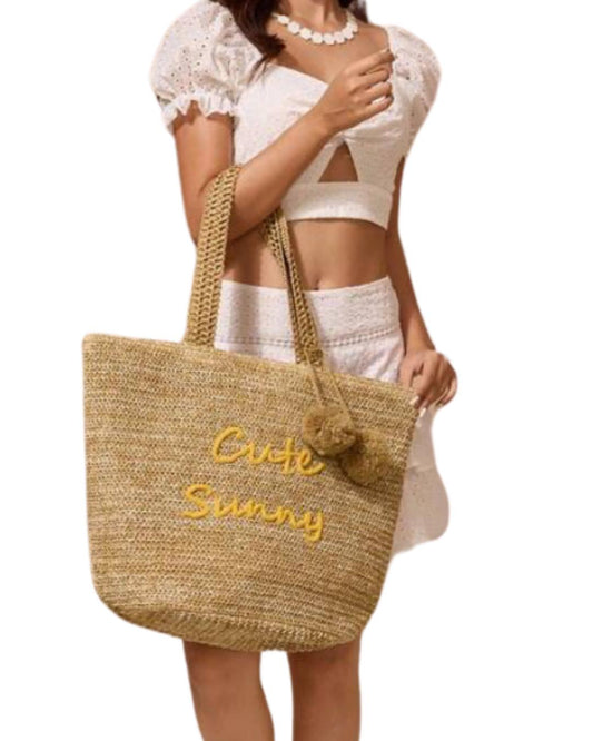 Women's Vacation Straw Large Capacity Versatile Casual Tote Bag