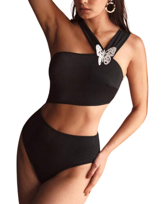 3D Butterfly Hollow Out One-Piece Swimsuit