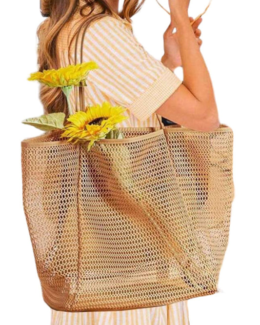 Mocha Brown Beach Bag