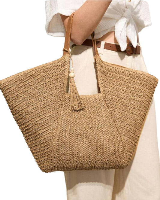Women's Bohemian Style Large Capacity Woven Tote Bag
